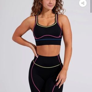 BUFFBUNNY TRANSCEND SPORTS BRA ONYX MULTI